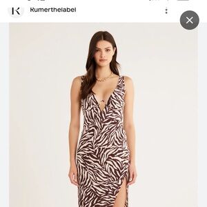 Rumer the label CYRUS MAXI dress, zebra, size medium , NWT